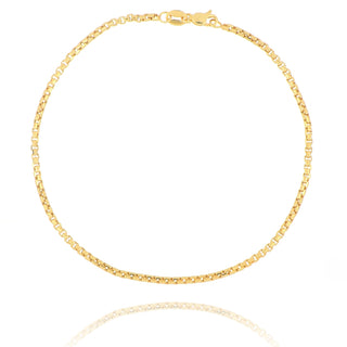 9ct Yellow Gold Box Link Bracelet