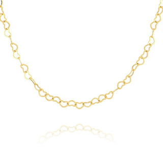 9ct Yellow Gold Heart Link Necklace