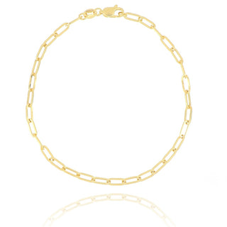 9ct Yellow Gold Paperclip Link Bracelet