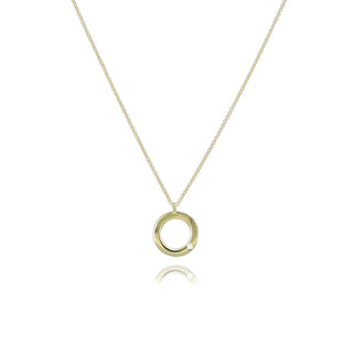 Fine Jewellery Jewellery 9ct Yellow Gold Round Brilliant Cut Diamond Circle Necklace 1417480
