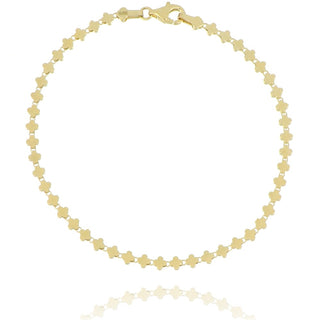 9ct Yellow Gold Small Clover Link Bracelet