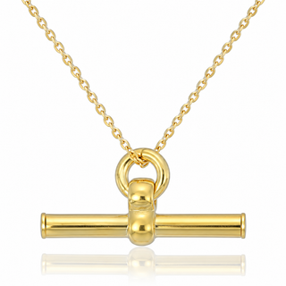 9ct Yellow Gold T-Bar Necklace 