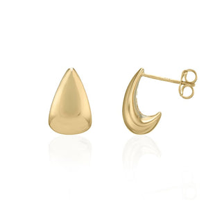 Fine Jewellery Jewellery 9ct Yellow Gold Tapered Half Hoop Earrings 1203717