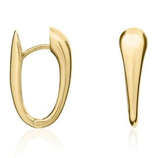 Fine Jewellery Jewellery 9ct Yellow Gold Tapered Hoop Earrings 1203782