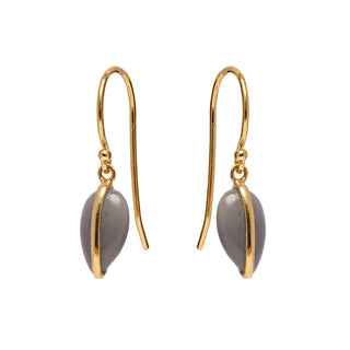 Annie Haak Jewellery Annie Haak Yellow Gold Plated Imogen Hook Grey Drop Earrings 1540941