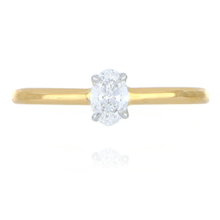 Allum & Sidaway Jewellery A&S Engagement Collection 18ct Yellow Gold 0.30ct Oval Diamond Solitaire Ring 0120174