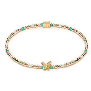 Annie Haak Jewellery Annie Haak Yellow Gold Plated Silver Papillon Turquoise Bracelet - 17cm 1544706