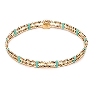 Annie Haak Jewellery Annie Haak Yellow Gold Plated Silver Turquoise Duet Bracelet - 17cm 1544707