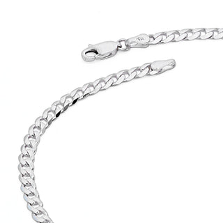 Sterling Silver Curb Chain (3.5mm) Necklace 20 inch