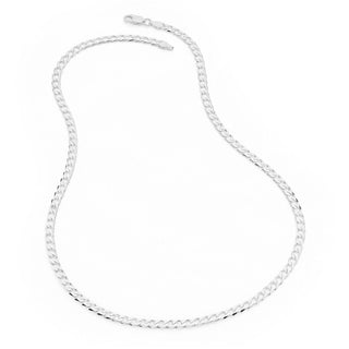Sterling Silver Curb Chain (4.3mm) Necklace 20 inch