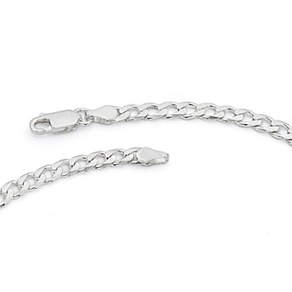 Sterling Silver Curb Chain (4.3mm) Necklace 24 inch