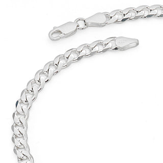 Sterling Silver Curb Chain (5.5mm) Necklace 22 inch