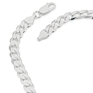 Fine Jewellery Jewellery Sterling Silver Curb Chain (7mm) Necklace 22 inch BA0074536