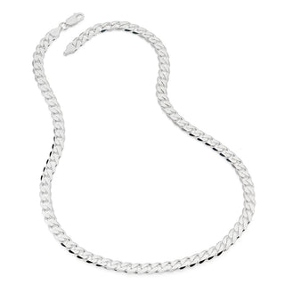 Fine Jewellery Jewellery Sterling Silver Curb Chain (7mm) Necklace 22 inch BA0074536