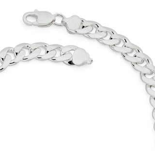 Sterling Silver Curb Chain (9mm) Necklace 22 inch