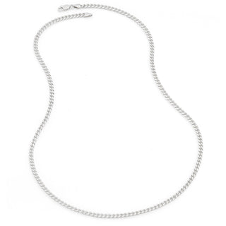 Sterling Silver Curb Chain Cuban (3.5mm) Necklace 24 inch