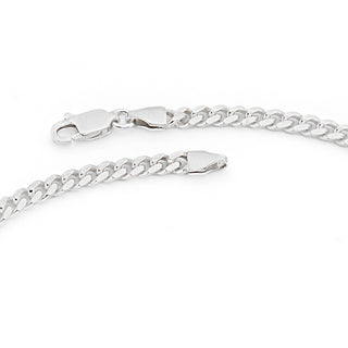 Sterling Silver Curb Chain Cuban (3.5mm) Necklace 24 inch