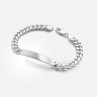 Fine Jewellery Jewellery Sterling Silver Curb Chain Cuban (8mm) ID Bracelet 8.5 inch BA0074549