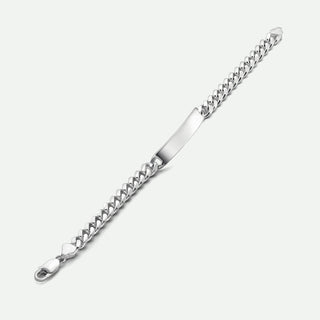Fine Jewellery Jewellery Sterling Silver Curb Chain Cuban (8mm) ID Bracelet 8.5 inch BA0074549