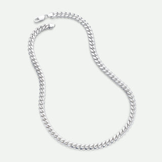 Sterling Silver Curb Chain Cuban (8mm) Necklace 22 inch