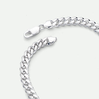 Sterling Silver Curb Chain Cuban (8mm) Necklace 22 inch