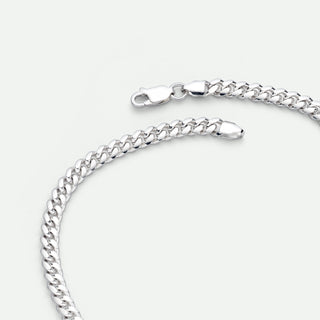 Sterling Silver Curb Chain Cuban (4.75mm) Necklace 20 inch