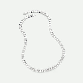 Sterling Silver Curb Chain (8mm) Necklace 22 inch