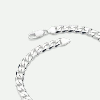 Sterling Silver Curb Chain (8mm) Necklace 22 inch