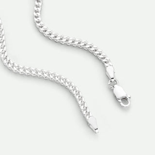 Sterling Silver Franco Chain Necklace 22 inch
