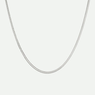 Sterling Silver Fox Tail Chain Necklace 18 inch (16+2")