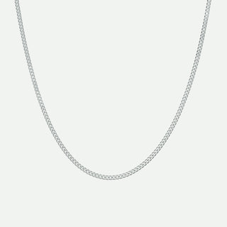 Sterling Silver Curb Chain (2.8mm) Necklace 18 inch