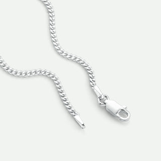 Sterling Silver Curb Chain (2.8mm) Necklace 18 inch