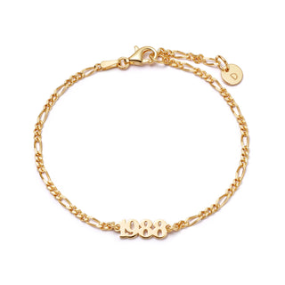 Daisy London Yellow Gold Plated Customisable Date Bracelet