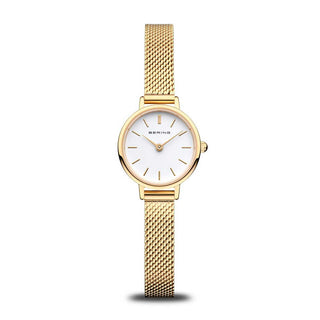 Bering 22mm Gold Plated Mesh Strap Quartz Watch