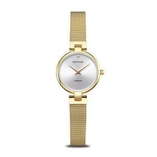 Bering 24MM Gold Plated Mesh Strap Quartz Watch