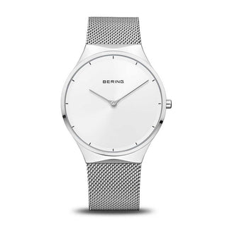 Bering 43MM Stainless Steel Mesh Quartz Watch 