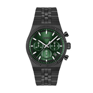 Boss Gents Black PVD 41mm Candor Prime Chronograph Quartz Watch