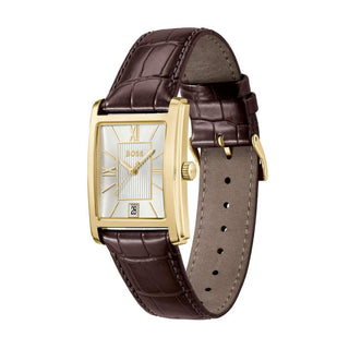 Hugo Boss Watches Boss Gents Gold Plated 39mm Principle Dress Rectangular Quartz Watch 5303113