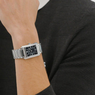Hugo Boss Watches Boss Gents Stainless Steel 39mm Principle Dress Rectangular Quartz Watch 5303114