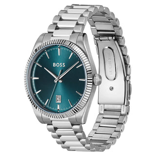 Hugo Boss Watches Boss Gents Stainless Steel 40mm Cheswick Blue Face Quartz Watch 5303123