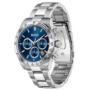 Hugo Boss Watches Boss Gents Stainless Steel 44mm Hero 2.0 Chronograph Blue Face Watch 5303126