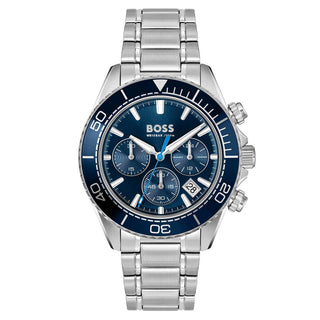 Hugo Boss Watches Boss Gents Stainless Steel 44mm Sealiner Chorograph Blue Face Quartz Watch 5303127