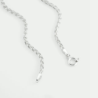 Sterling Silver Wheat Chain Necklace 18 inch
