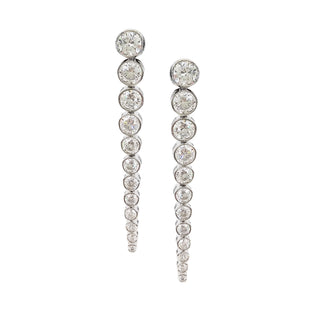 Carat* London White Gold Plated CZ Quentin Drop Earrings