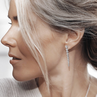 Carat* Jewellery Carat* London White Gold Plated CZ Quentin Drop Earrings 5904022