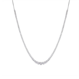 Carat* London White Gold Plated CZ Quentin Tennis Necklace