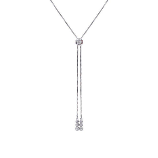Carat* London White Gold Plated CZ Quentin Tennis Necklace