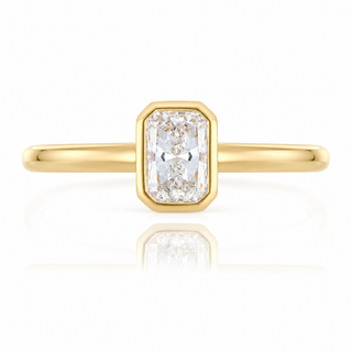 Allum & Sidaway Jewellery A&S Engagement Collection 18ct Yellow Gold 0.55ct Radiant Cut Diamond Solitaire Ring 0120613
