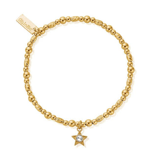 Chlobo Gold Plated April Birthstone Bracelet