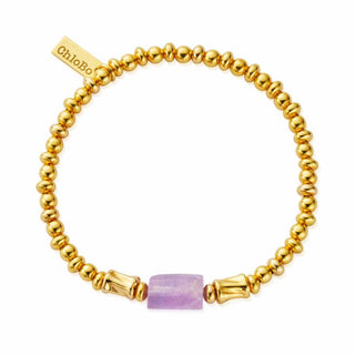 Chlobo Jewellery Chlobo Gold Plated Calming Spirit Stone Bracelet 0704165